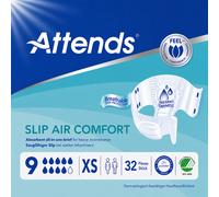 32 x Attends Slip Air Comfort 9 |Extra Small | Incontinence Slips | 1 Pack of 32