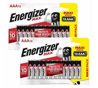 32 x Energizer Max AAA Alkaline Batteries | 1.5V Mercury-Free & Leak Resistant | Longer Lasting Power & Better Performance | 10 Year Shelf Life, Pack of 32