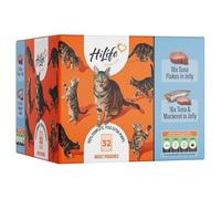 32 x HiLife Its Only Natural Cat Pouch Multipack The Big Tuna One In Jelly 70g