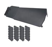 32 x Klober Contract Dry Verge Unit Pack for Gable/Apex Roof Tile Plastic End Cap - Left, Grey