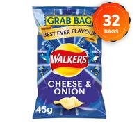 32 x Walkers Crisps Cheese & Onion Sharing Pack 45g