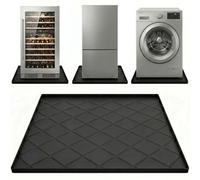 32"x30" Washing Machine Pan Silicone Mat, Upgraded 1" Raised Edges Non-Slip Waterproof Washer Drip Tray for Under Washer & Dryer,Anti-Vibration Floor Protector for Refrigerator,Water Dispenser