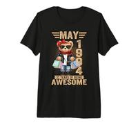 32 Year Old May 1994 Teddy Bear 32nd Birthday Women Premium T-Shirt