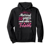 32 Year Wedding Her Just Married 32 Years Pullover Hoodie