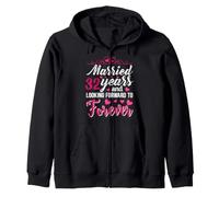 32 Year Wedding Her Just Married 32 Years Zip Hoodie