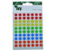 320 Assorted Multi Colour Sticky Round Dots 8mm 232650