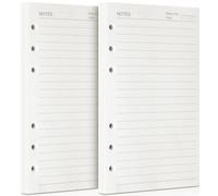320 Pages 2 Pack A5 Refills Paper,OMEYA Inserts Paper 6 Hole 160 Sheets Binder Punched Paper for Diary Notebook Journals Painting Filofax Personal Organiser 21 x 14.2 cm (Ruled Lined Paper)