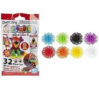 320 Pcs Clingabeez Set - Building Game - 30 Tangle Balls & 2 Attachable Eyes Each- Creative Party Bag Filler