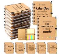 320 Pcs Employee Appreciation Gifts Bulk - 160 Sets of Inspirational Spiral Notebooks with Motivational Pens, Thank You Gifts for Staff, Coworkers,Teacher, Housekeeping, Team, Nurse, Office & School