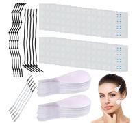 320 PCS Face Lifting Tapes, Face Tape Lifting Invisible with Elastic Bands, Waterproof and Transparent, V-Shaped Instant Tapes for Sagging Skin Tightening