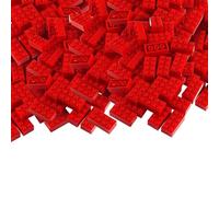 320 Pieces 2x4 Red Bricks Parts Building Blocks Classic Creative Play Set Toy Accessories Compatible with 3001 Major Brick Brands (Red)
