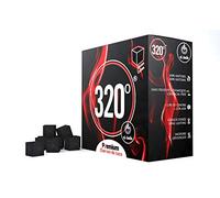 320° Premium Shisha Hookah Coconut Coal (26mm Cubes) for BBQ - 4kg - 256 Cubes - NICOTINE FREE