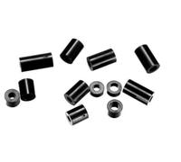 320 Stück Nylon-Abstandshülse mit Einer durchsichtigen Box, Nylondichtung, Kunststoffdichtungshülse, Isolierdichtung, Pfostendichtung ohne Gewinde (Schwarz).
