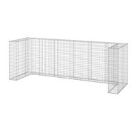 (320 x 100 x 110 cm) vidaXL Gabion Wall for Garbage Bins Galvanised Steel Wheelie Bin Multi Sizes
