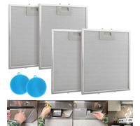 320 x 260-2Pcs Cooker Hood Filters Metal Mesh Extractor Vent Filter UNIVERSAL Hinsinc Grey One Size