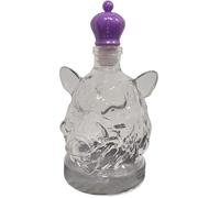 320ml Whiskey Bottle Glass 17x15x15cm Wild Boar Whiskey Bottle Art Sculpture Decanter Artistic Alcohol Dispenser for Men Husband Shelf Living Room Cabinet Drinks Brandy Tequila