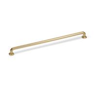 Handle & Home 320mm Polished Brass Octagon Handle - Long Modern Brass Cabinet Pull - Sl eometric Drawer Handle with 320mm Hole Centres