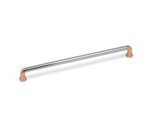 320mm Copper & Chrome Cabinet Handle Rose Gold Silver Cupboard Door Drawer Pull