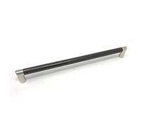 320mm Gunmetal/Polished Chrome Knurled D Handle