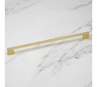 (320mm Handle) Brushed Brass Handle Slim Square Pull