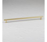 (320mm Handle ) Satin Brass Fluted Knurled T Bar Handles & Knob