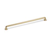 Handle & Home 320mm Polished Brass Octagon Handle - Long Modern Brass Cabinet Pull - Sl eometric Drawer Handle with 320mm Hole Centres