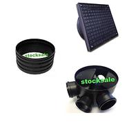 320mm Manhole Inspection Chamber Manhole - Base, 1 Riser, Square Cover & Frame