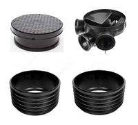 320mm Manhole Inspection Chamber Manhole - Base, 2 Riser, Cover & Frame