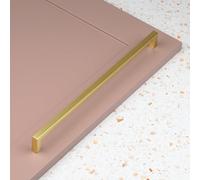 320mm Satin Brass Cabinet Handle Square Gold Kitchen Cupboard Door Drawer Pull Bathroom Bedroom Wardrobe Furniture Replacement