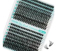 320Pcs 320Pcs DIY 4050D Eyelash Extensions 5 Seconds Eyelash Extensions for Home Lashes (4050D, 9-16MIX)
