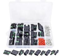 320pcs Automotive Connector Assortment Kit for Delphi Weather Pack Series 1, 2, 3, 4 & 6 Pin Sets