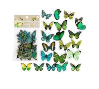320Pcs Decorative Buttery Sticker Adhesive, Green Butterfly