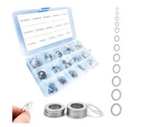 320pcs Flat Washer Assortment Kit, 15 Different Sizes Shim Washers M3~M20, Thick = 0.5mm, 304 Stainless Steel Thin Gasket for Bolt Screws(Thick 0.5mm Kit)