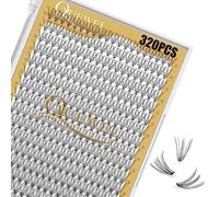 320Pcs Individual Lashes QUEWEL Cluster Lashes 10D D Curl MIX12-18mm Individual Lash Extension Lash Clusters DIY Eyelash Extensions For Home Use (10D 0.10D MIX12-18mm)