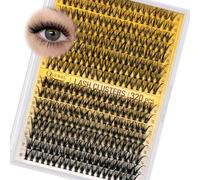 320Pcs Individual Lashes QUEWEL Cluster Lashes 30D+40D D Curl MIX12-18mm Individual Lash Extension Lash Clusters DIY Eyelash Extensions For Home Use (30D+40D 0.07D MIX12-18mm)