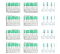 320PCS Interdental Brushes, Green Silicone Floss Picks for Teeth & Braces
