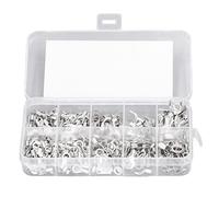320Pcs Ring Terminal Fork Connector Kit Non Insulated Wire Lugs Battery Cable Terminals Electric Copper Crimp Fork, Multifunctional Accessory For Home Use