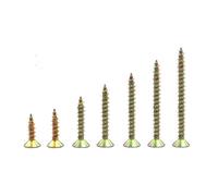 320pcs Wood Screw Kit M3.5 Cross Recessed Fiberboard Zinc Plated Flat Phillips Head Self Tapping