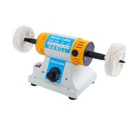 320W Bench Buffer Polisher, 800-10000RPM Adjustable Speed Polishing Machine, 50Hz Multifunctional Tabletop Electric Polishing, with 2 Cloth Wheels und 2 Tapered Spindles, for Amber, Beeswax und Metal