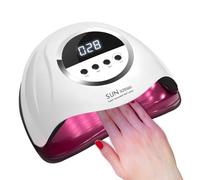 320W UV LED Nail Lamp, Professional Nail Dryer Gel Polish Light with 72 Beads, UV Nail Light with 4 Timer Settings, Nail Polish Curing Gel LED Dryer with Automatic Sensor, LCD Display
