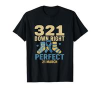 321 Down Right Perfect Rock Your Socks for Awareness T-Shirt