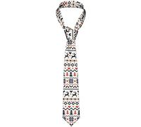321 Mens Ties Christmas Fabric Pattern Slim Necktie Silky Touch Extra Long Neckties Adjustable Satin Tie For Business, Party, Man