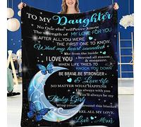 321DESIGN Daughter Blanket to My Daughter Gifts Letter Printed Throw Fleece Flannel Blankets Birthday Gifts for Daughter Adult Mother Daughter Gift from Mom 30x40inch for Baby