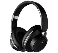 321Wasay Wireless Bluetooth Headphones, 24hr-Play over Ear Foldable Deep Bass, Overhead Cordless, Detachable Cable for Mobile, PC, TV (Black)
