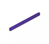 32278 Technic Beam 1X15 Thick 10 Pieces High-Precision MOC Building Bricks Replacement Parts Compatible with Lego bricks GDS-668 Dark Purple