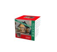 3232-100 LED Wooden House “Christmas Scene” with Grey Roof Christmas Light/In...