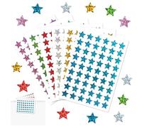 3240 Pcs Star Stickers for Reward Chart with Storage Pouch, 6 Colours 1.5CM Mini Stickers for Kids and Teachers, Metallic Star Stickers for Children School Charts Crafts Scrapbooking