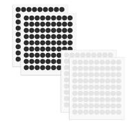 324Pcs 3/8" Small Felt Pads for Coaster Bottoms Dots 3/8 Cabinet Door Bumpers Felt Furniture Pads for Chair Legs Self Adhesive Round Felts Hardwood Floor Protector Feet for Kitchen, Black, White