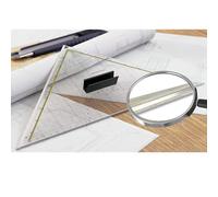 325 mm Acrylic Precision Cutting Set Square with Stainless Steel Edge - Ideal for Technical Drawing, Craft, and Model Making