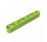 32524 Hole Brick Technic Beam 1x7 Thick 10 Pieces GDS-665 Compatible with Lego Building Blocks Color:Lime